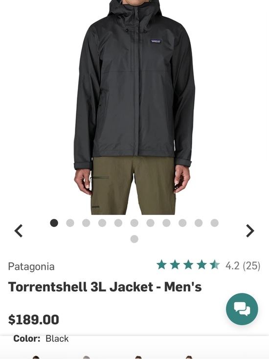 Patagonia Other - Patagonia Men's Black Rain Jacket with Hood